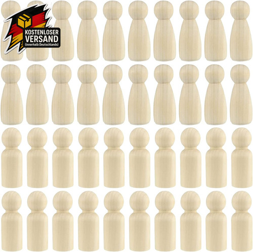 Holzpuppen set stück 6 5 - holzpuppen, 6,5