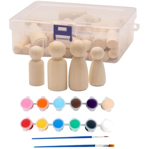 Holzpuppen figuren set - holzpuppen,